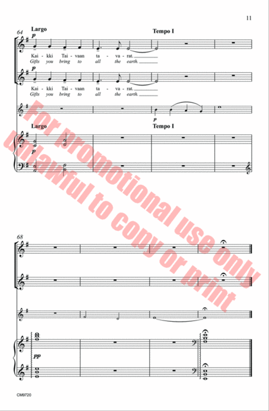 Joulupuu on rakenettu Choir scores gallery preview page 11