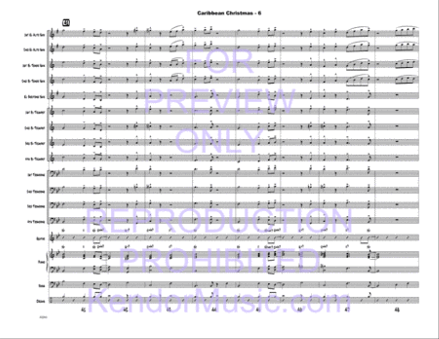 Caribbean Christmas Jazz Ensemble scores gallery preview page 19