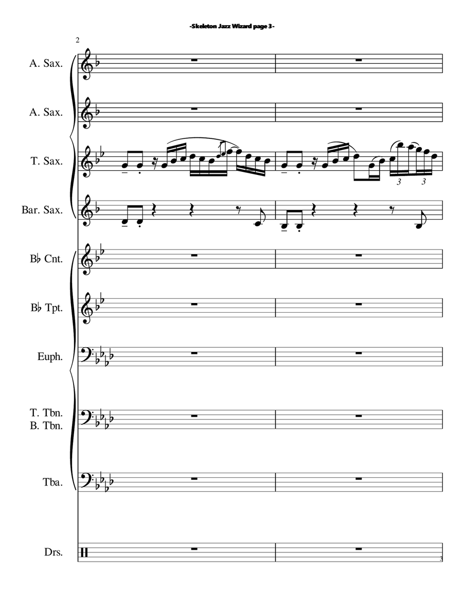 Skeleton Jazz Wizard Skeleton Jazz Wizard Jazz Ensemble scores gallery preview page 3