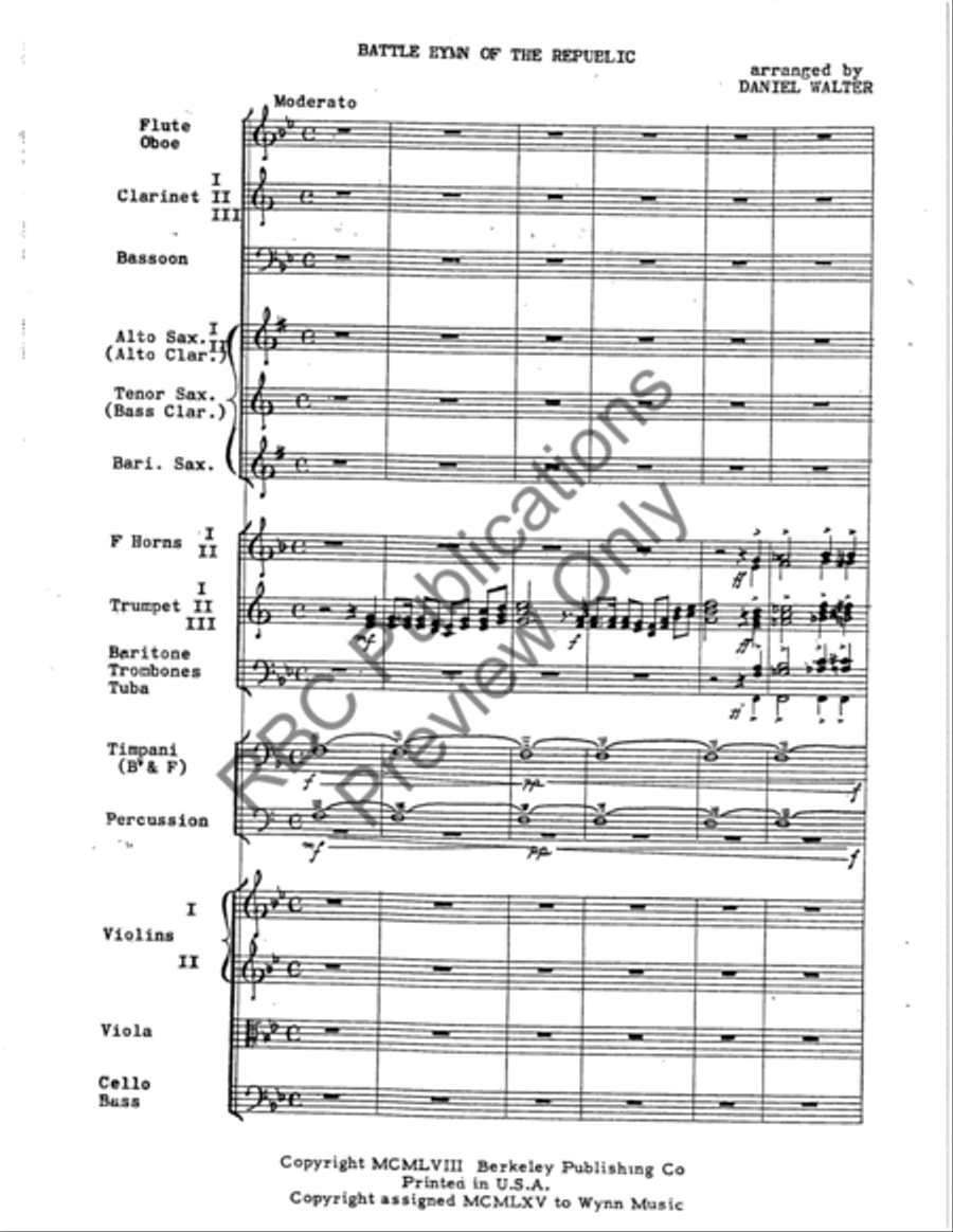 Battle Hymn Of The Republic Orch Full Orchestra scores gallery preview page 3