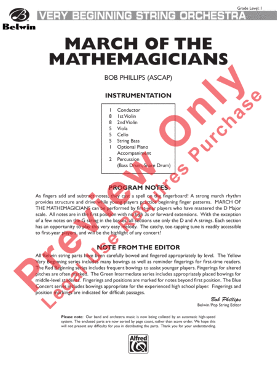 March of the Mathemagicians String Orchestra scores gallery preview page 2