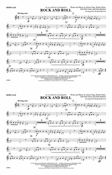 Rock and Roll: Horn in B flat