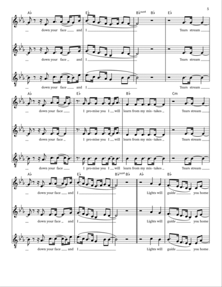Fix You 3-Part scores gallery preview page 5