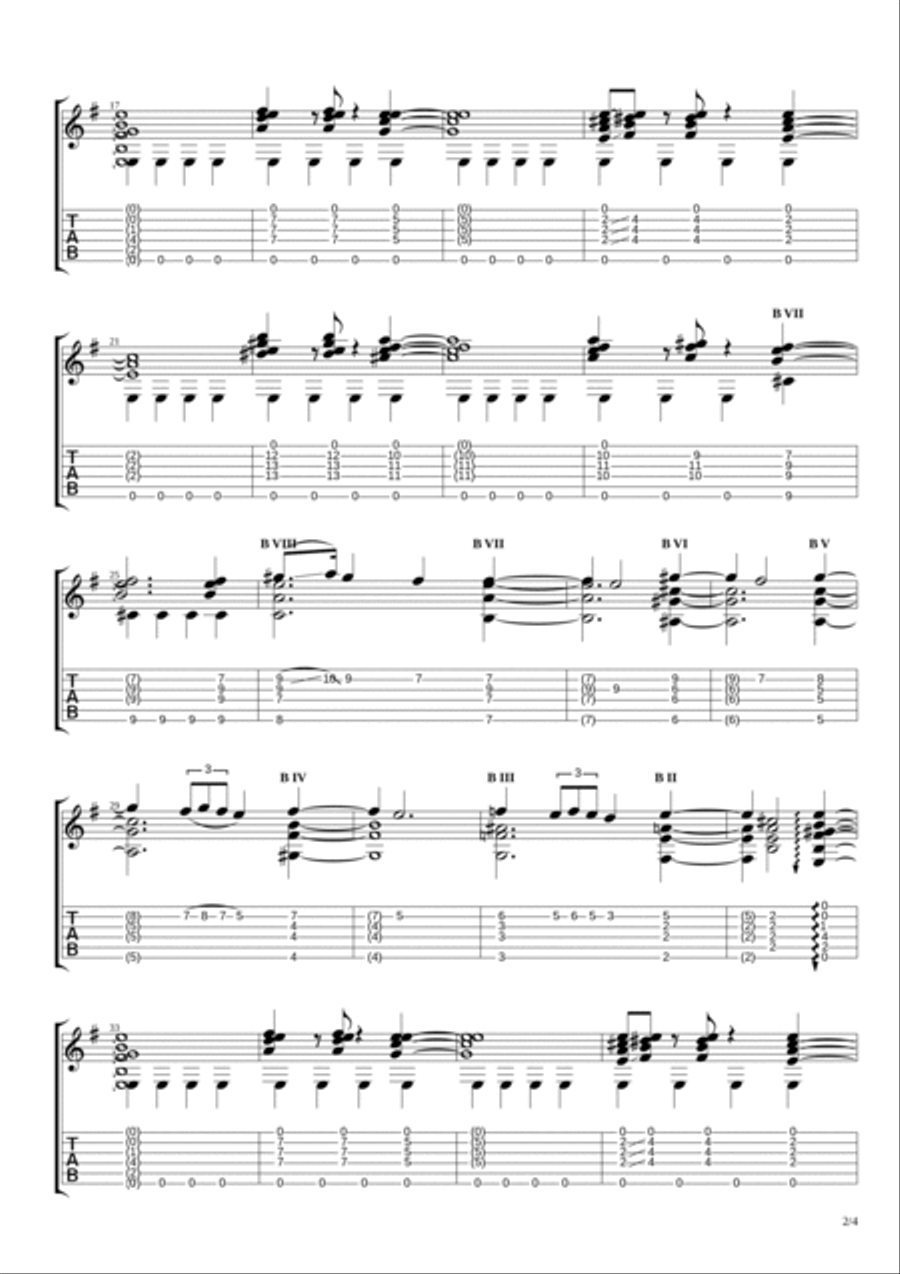 Lena Lena Guitar Tablature scores gallery preview page 2
