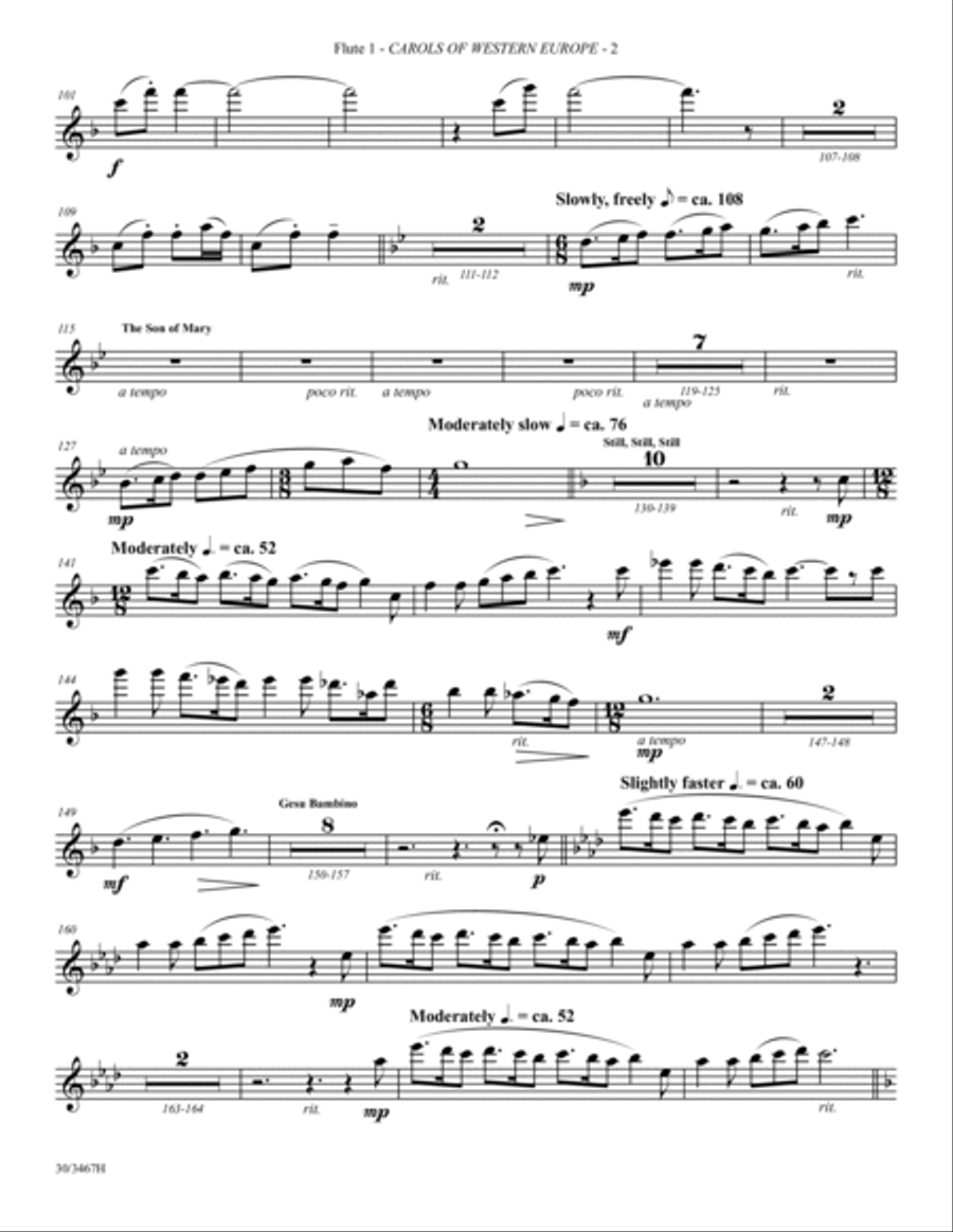 International Carol Suites: Carols of Europe - Set of Parts Full Orchestra scores gallery preview page 3