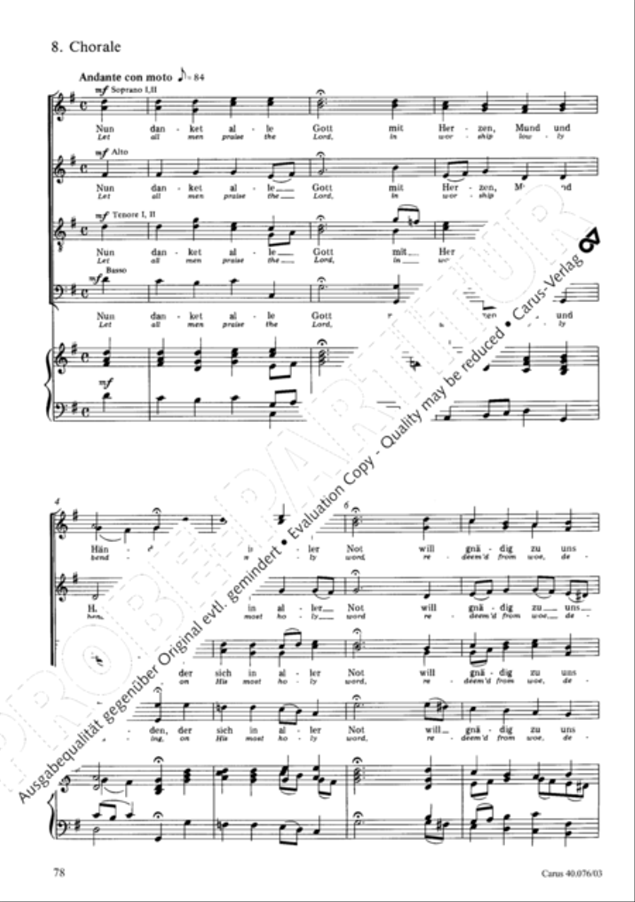 Hymn of Praise, MWV A 18 SSAATB scores gallery preview page 79
