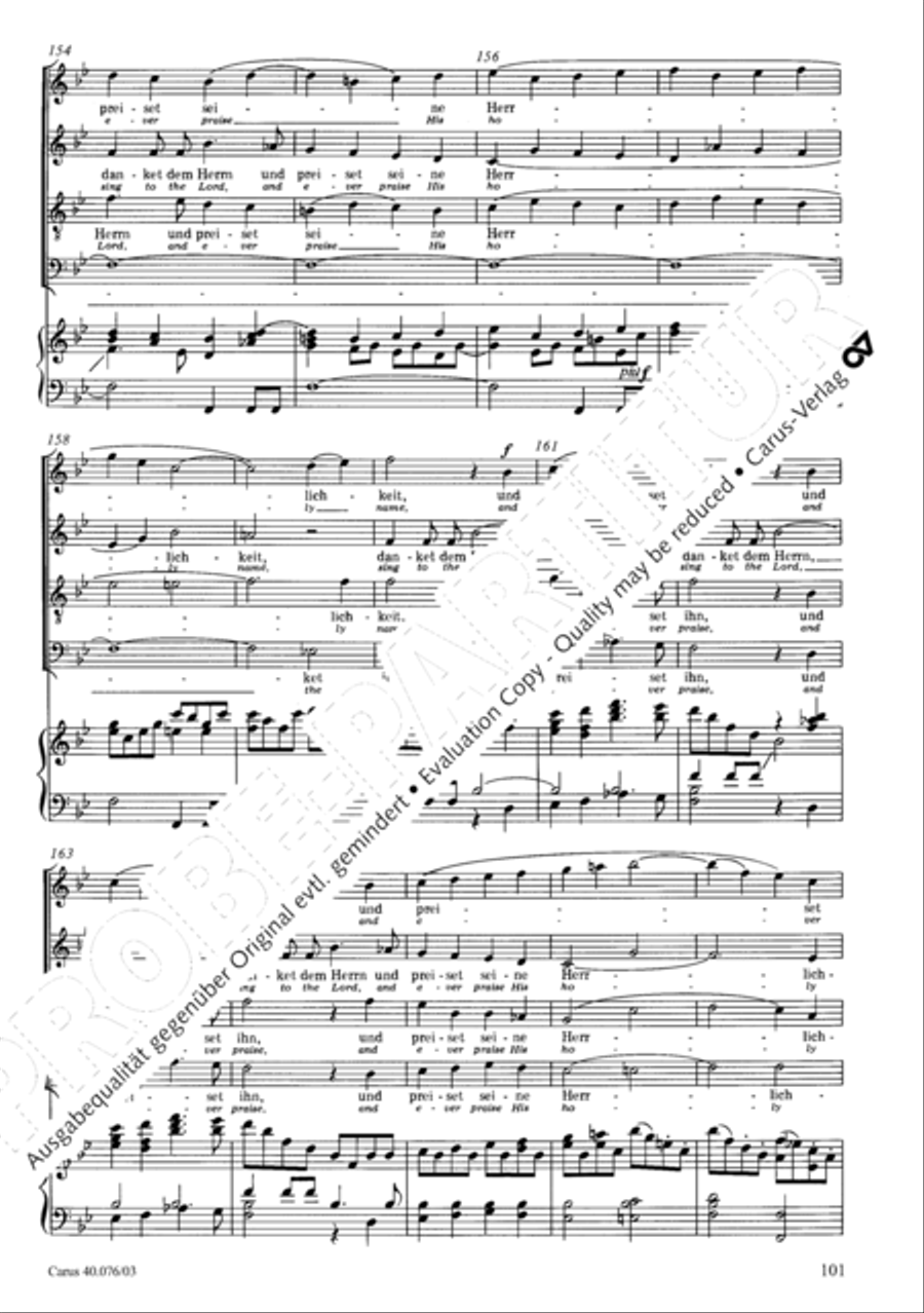 Hymn of Praise, MWV A 18 SSAATB scores gallery preview page 102