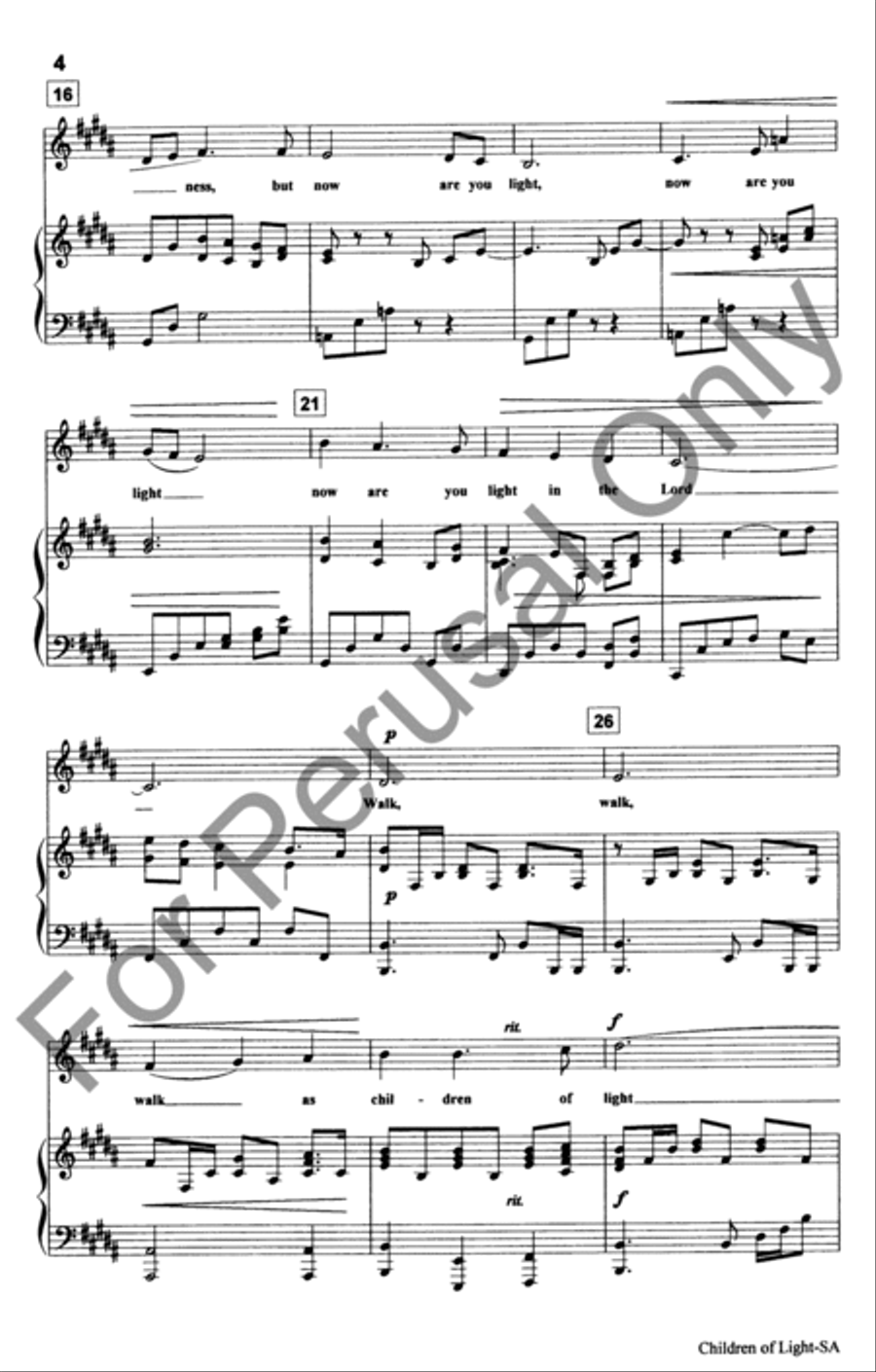 Children of Light (Choral Score) SA scores gallery preview page 3