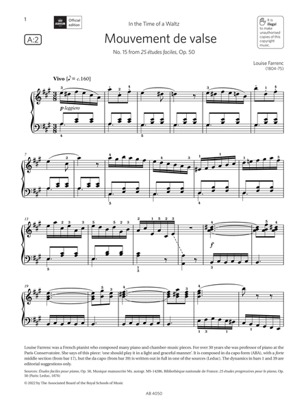 Mouvement de valse (Grade 4, list A2, from the ABRSM Piano Syllabus 2023 & 2024)