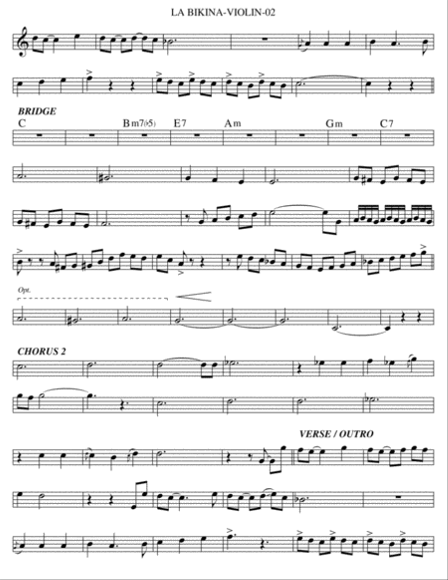 La Bikina Violin Solo scores gallery preview page 2