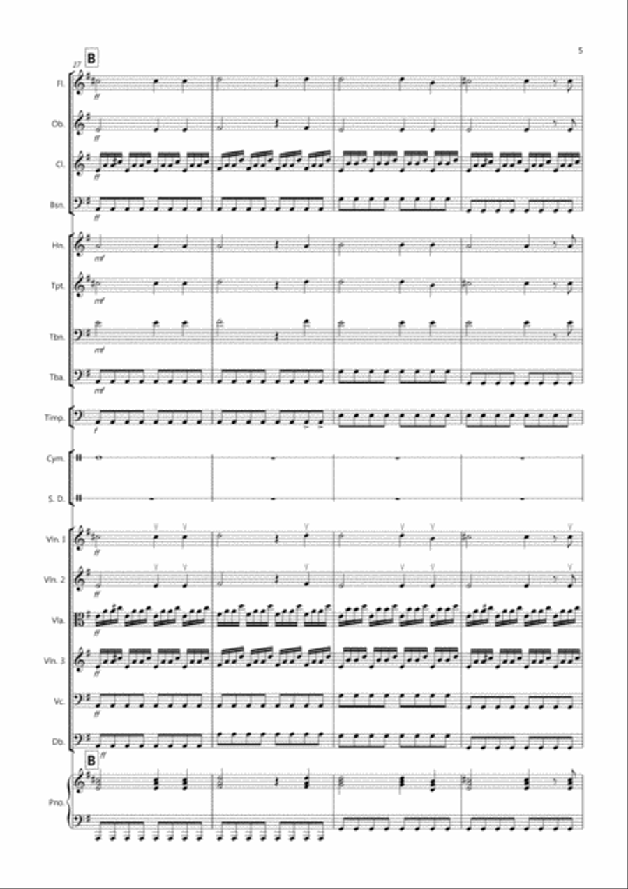 Zadok the Priest for School Orchestra Full Orchestra scores gallery preview page 5