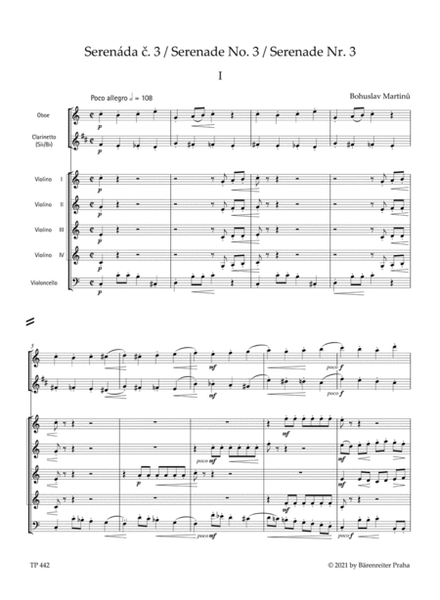 Serenade no. 3 H 218