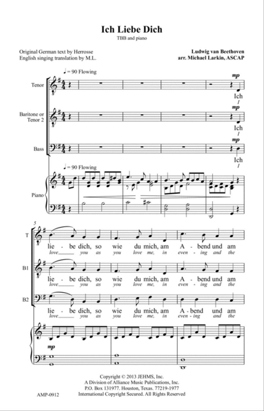 Ich Liebe Dich 3-Part scores gallery preview page 6