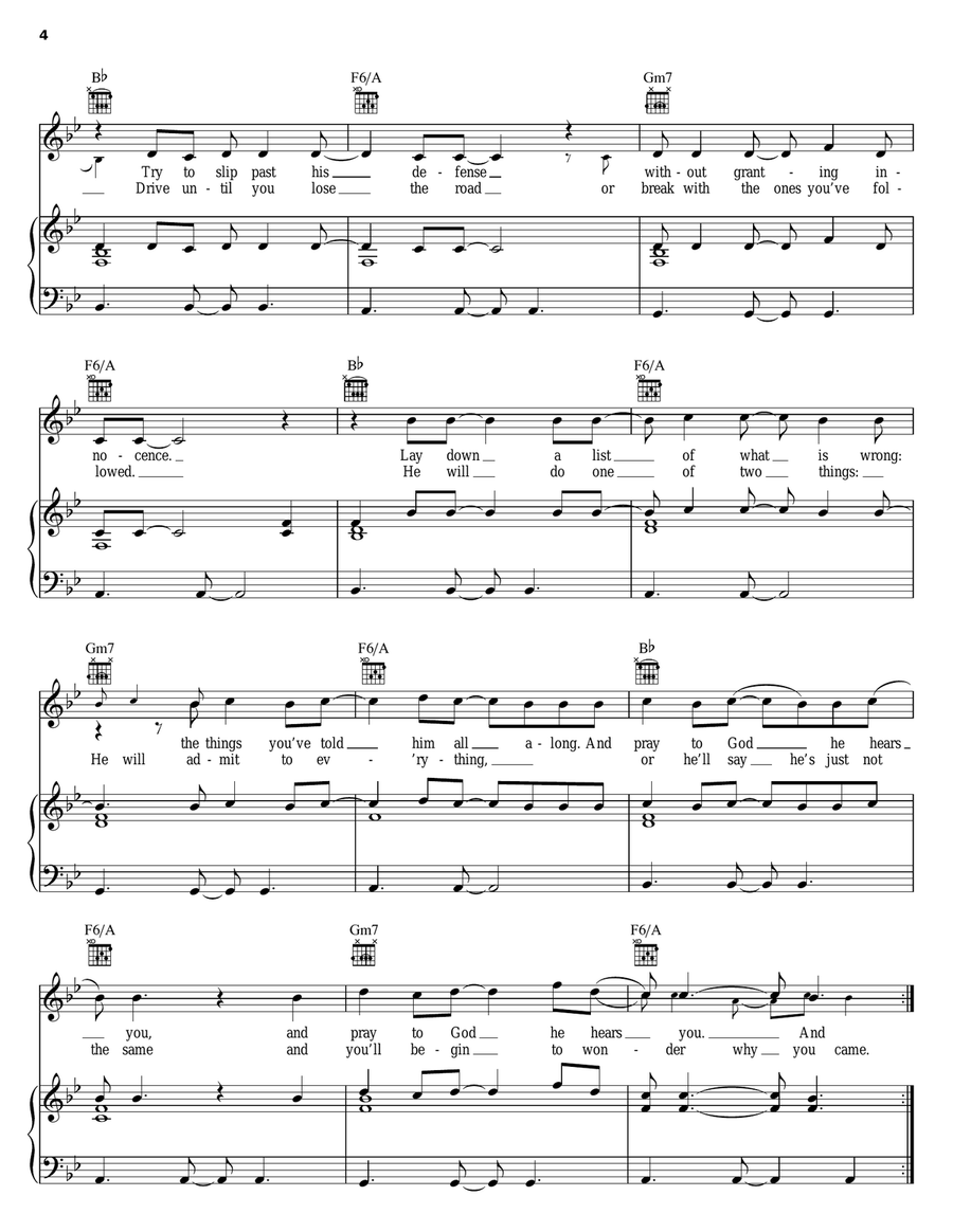 How To Save A Life Piano, Vocal, Guitar scores gallery preview page 4