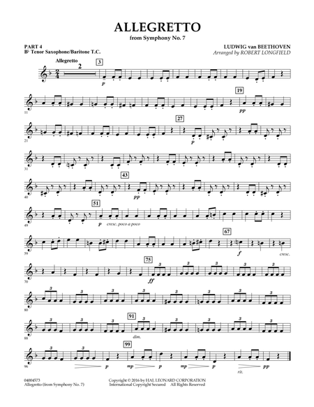 Allegretto (from Symphony No. 7) - Pt.4 - Bb Tenor Sax/Bar. T.C.