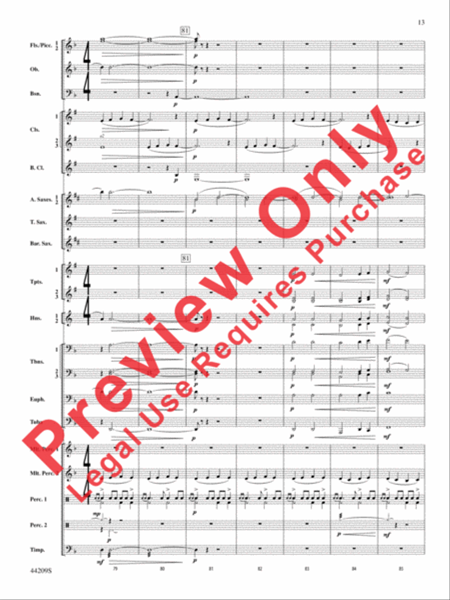 Gaudete Concert Band scores gallery preview page 14
