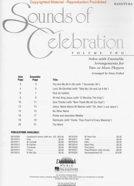 Sounds of Celebration (Volume Two) - Bass/Tuba