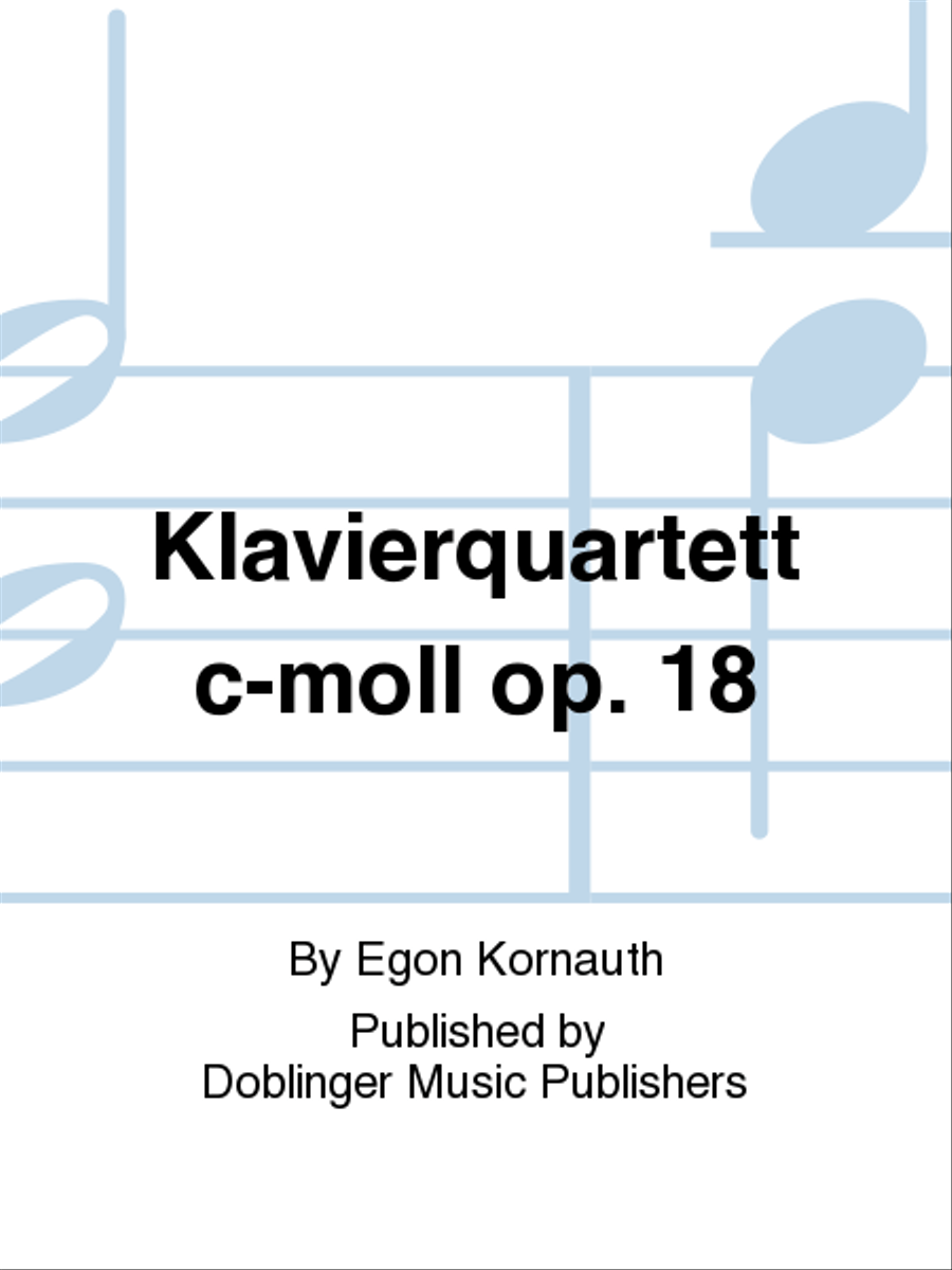 Klavierquartett c-moll op. 18 Piano Quartet scores gallery preview page 1