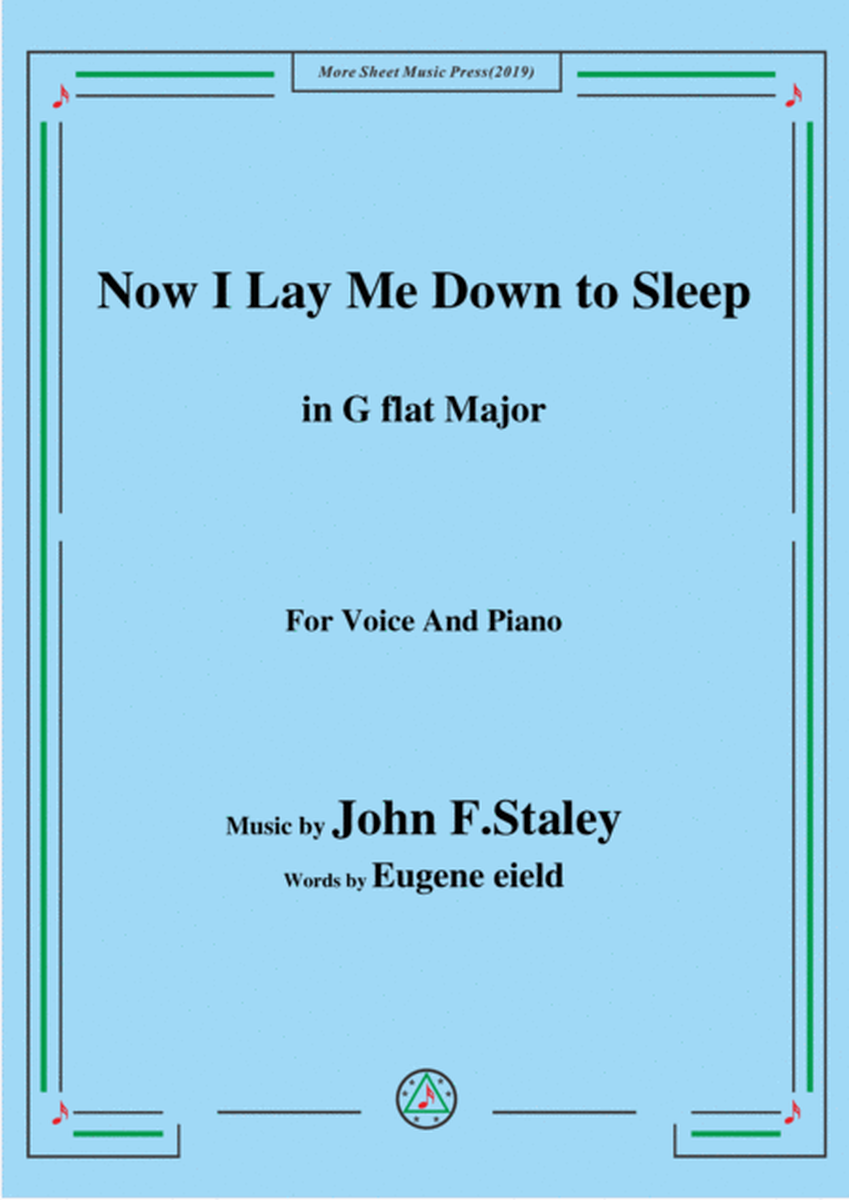 John F.Staley-Now I Lay Me Down to Sleep,in G flat Major,for Voice&Piano image number null