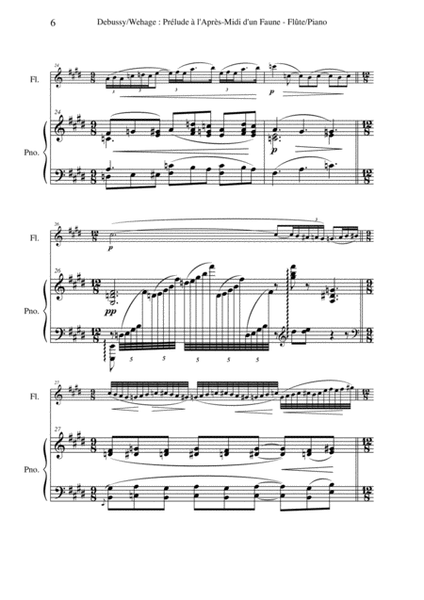 Claude Debussy: Prélude à L'Après-midi d'un Faune, arranged for flute and piano