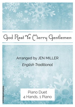 Book cover for "God Rest Ye Merry Gentlemen" Piano Duet, 4 Hands 1 Piano