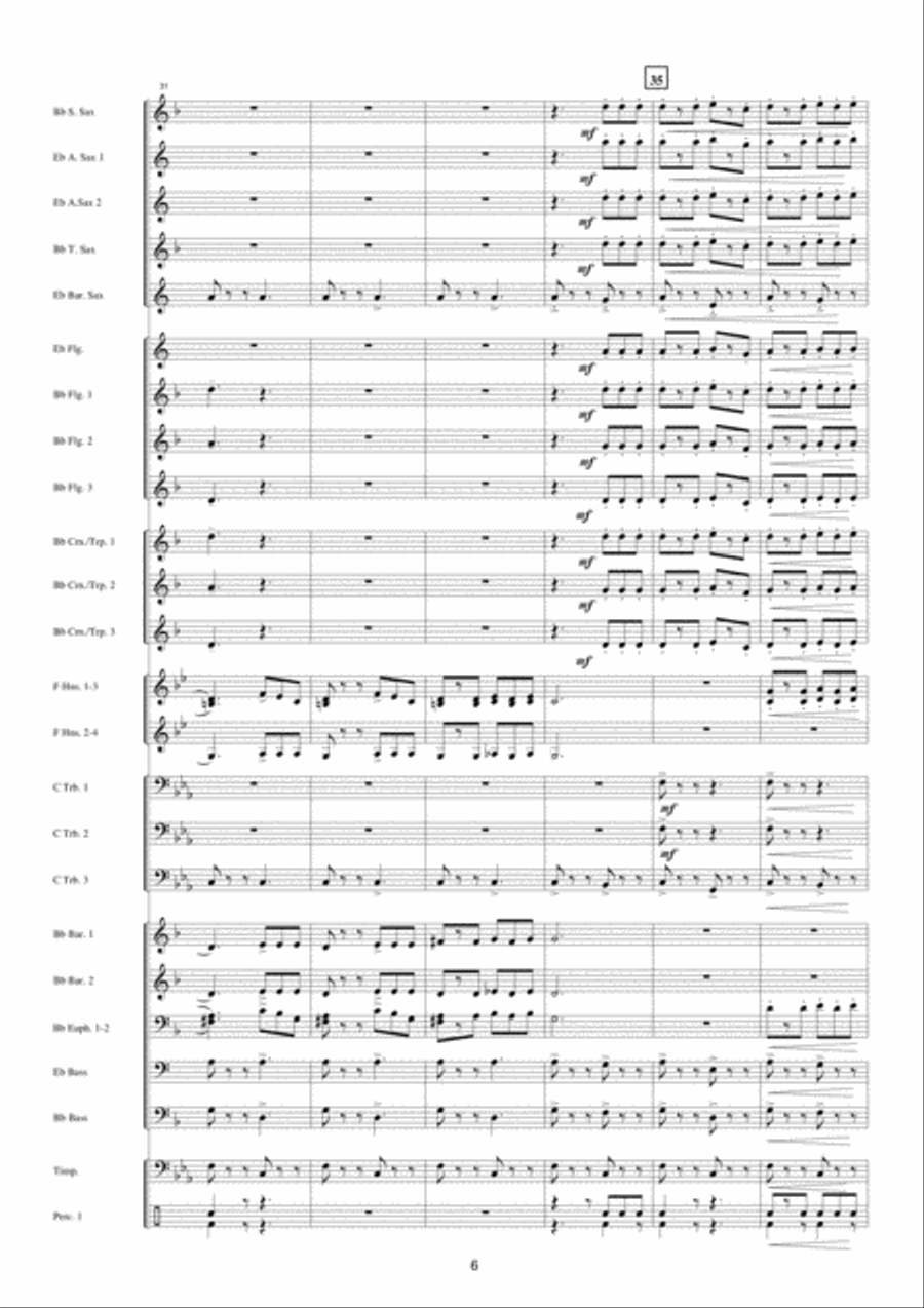 Hail Nero - Triumphal March (From Quo Vadis) Fanfare Band scores gallery preview page 7