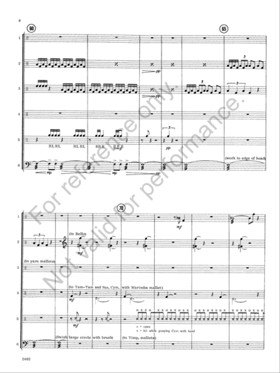Fixations Percussion Ensemble scores gallery preview page 7