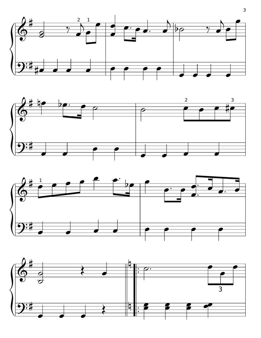 Triumphal March Easy Piano scores gallery preview page 3