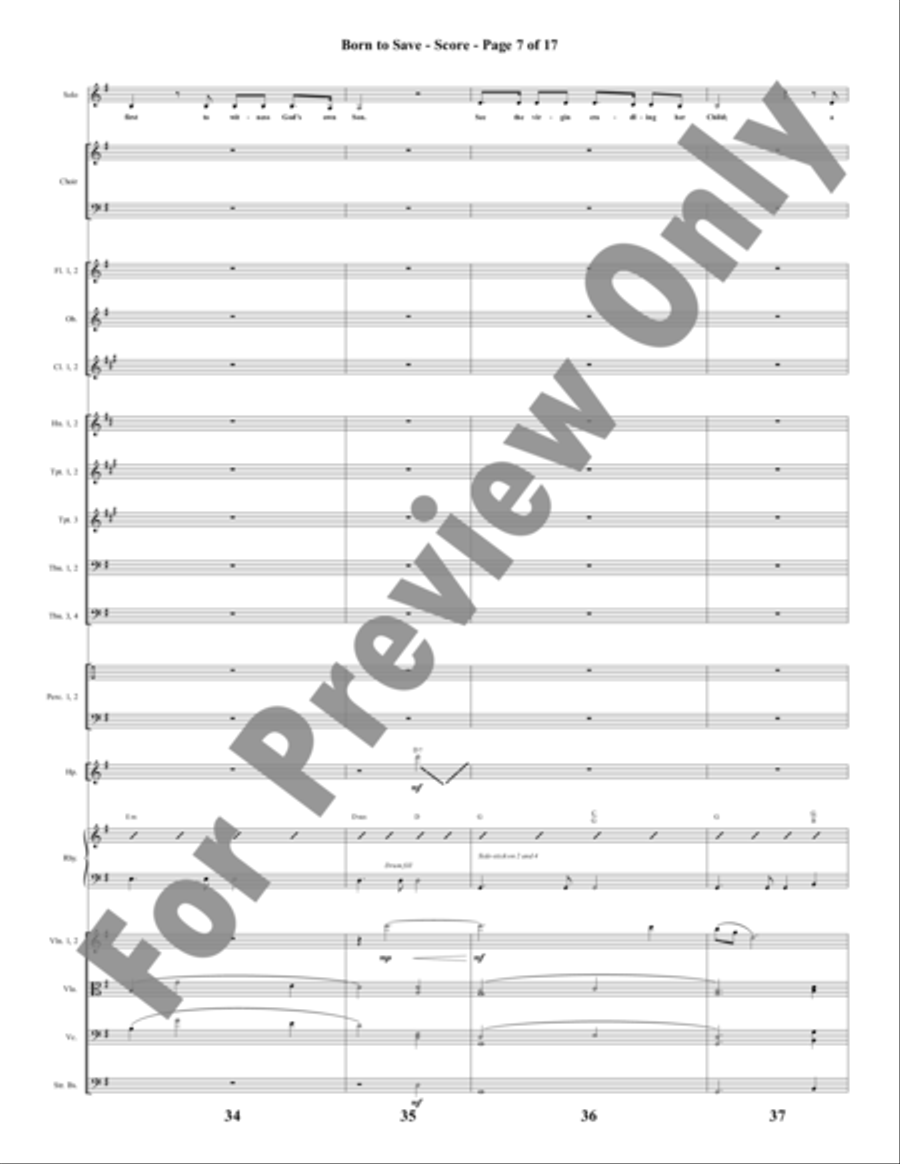 Born to Save - Orchestration Choir scores gallery preview page 8