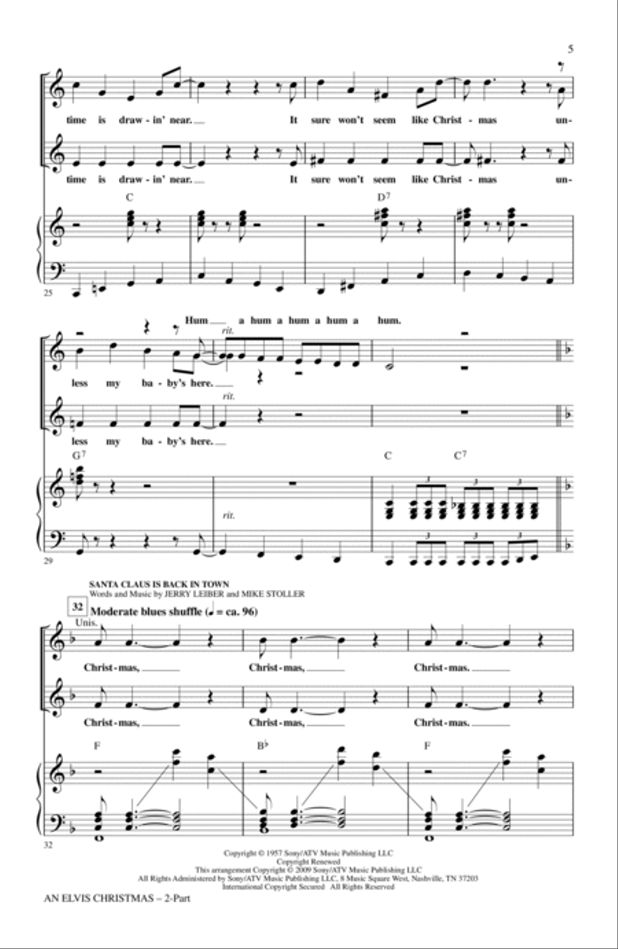 An Elvis Christmas 2-Part scores gallery preview page 4
