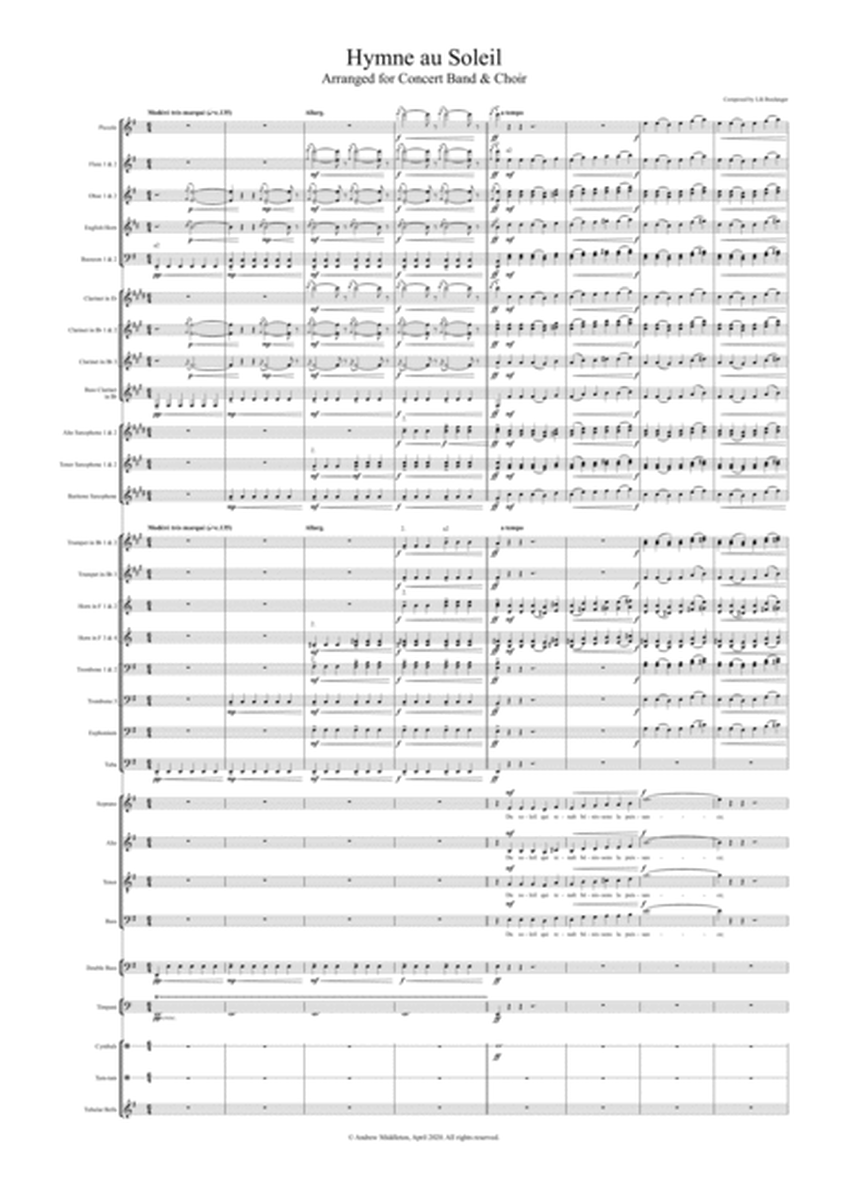 Hymne au Soleil arranged for Concert Band & SATB Choir image number null