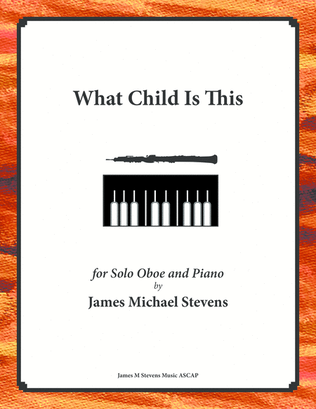 Book cover for What Child Is This - Christmas Oboe & Piano