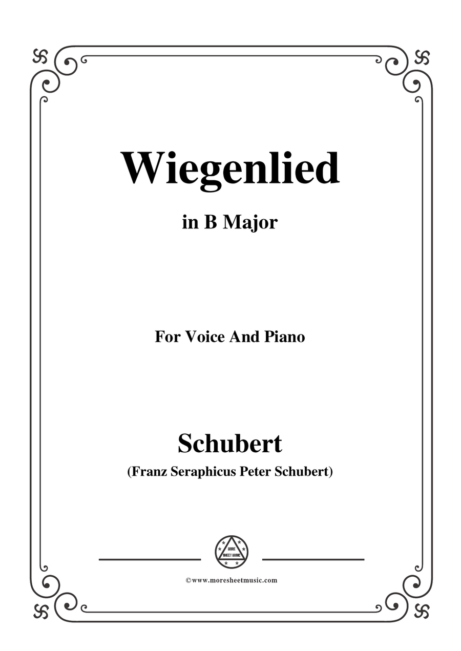 Schubert-Wiegenlied in B Major,for voice and piano