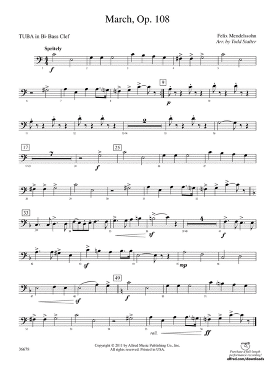 March, Op. 108: (wp) B-flat Tuba B.C.