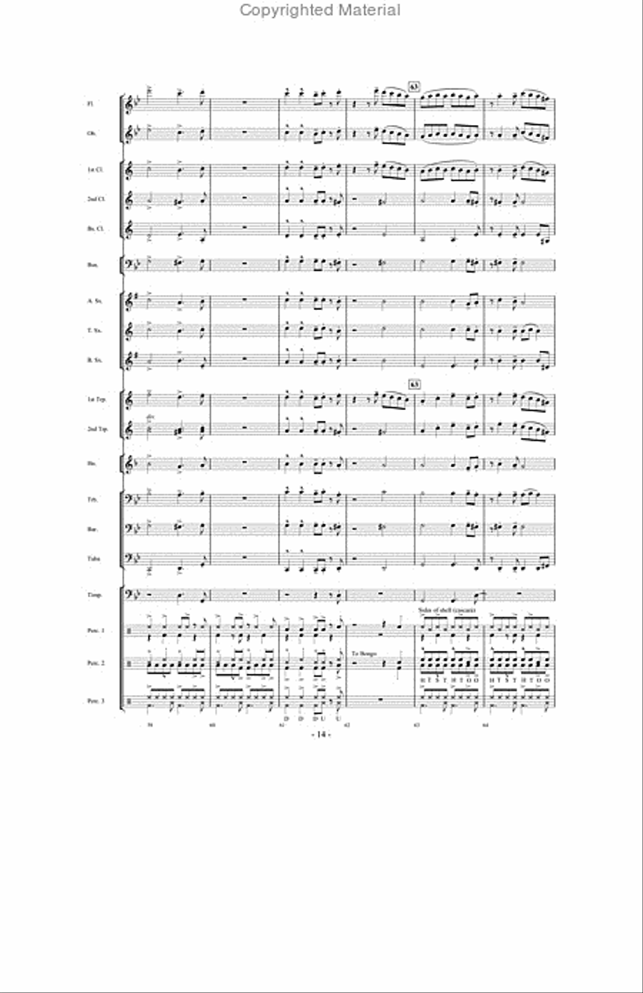 Mambo cubano Concert Band scores gallery preview page 13