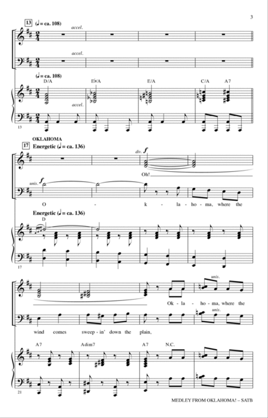 Oklahoma! (Medley) (arr. John Leavitt) 4-Part scores gallery preview page 2