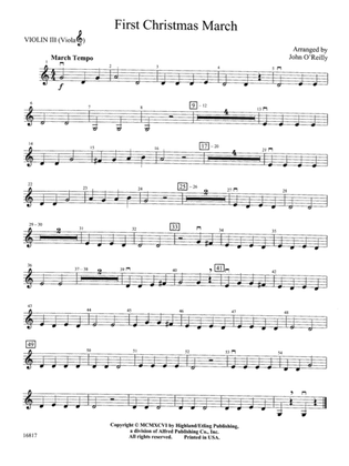 First Christmas March: 3rd Violin (Viola [TC])