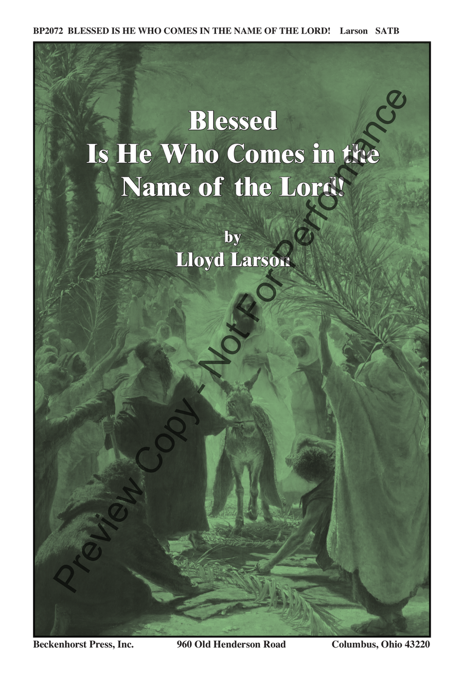 Blessed Is He Who Comes in the Name of the Lord! 4-Part scores gallery preview page 2