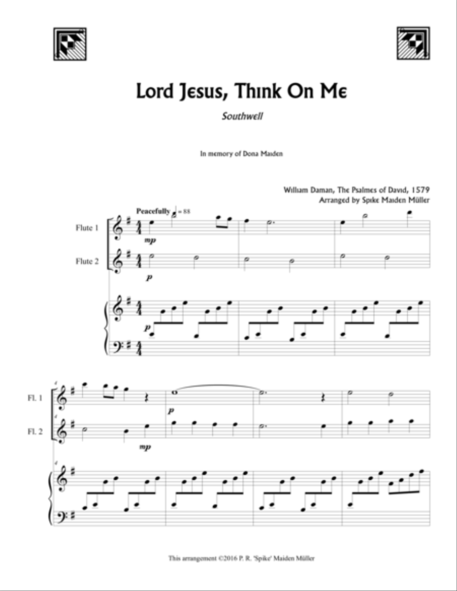 Lord Jesus, Think On Me Small Ensemble scores gallery preview page 3
