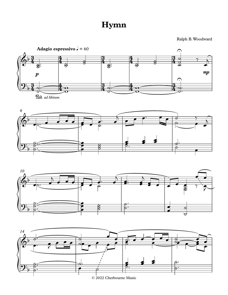 Hymn. Piano Solo. Hymn. Piano Solo. Piano Solo scores gallery preview page 1