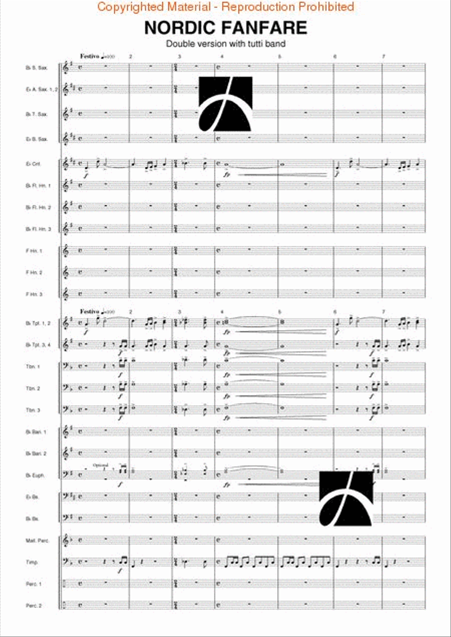 Nordic Fanfare and Hymn Concert Band scores gallery preview page 17
