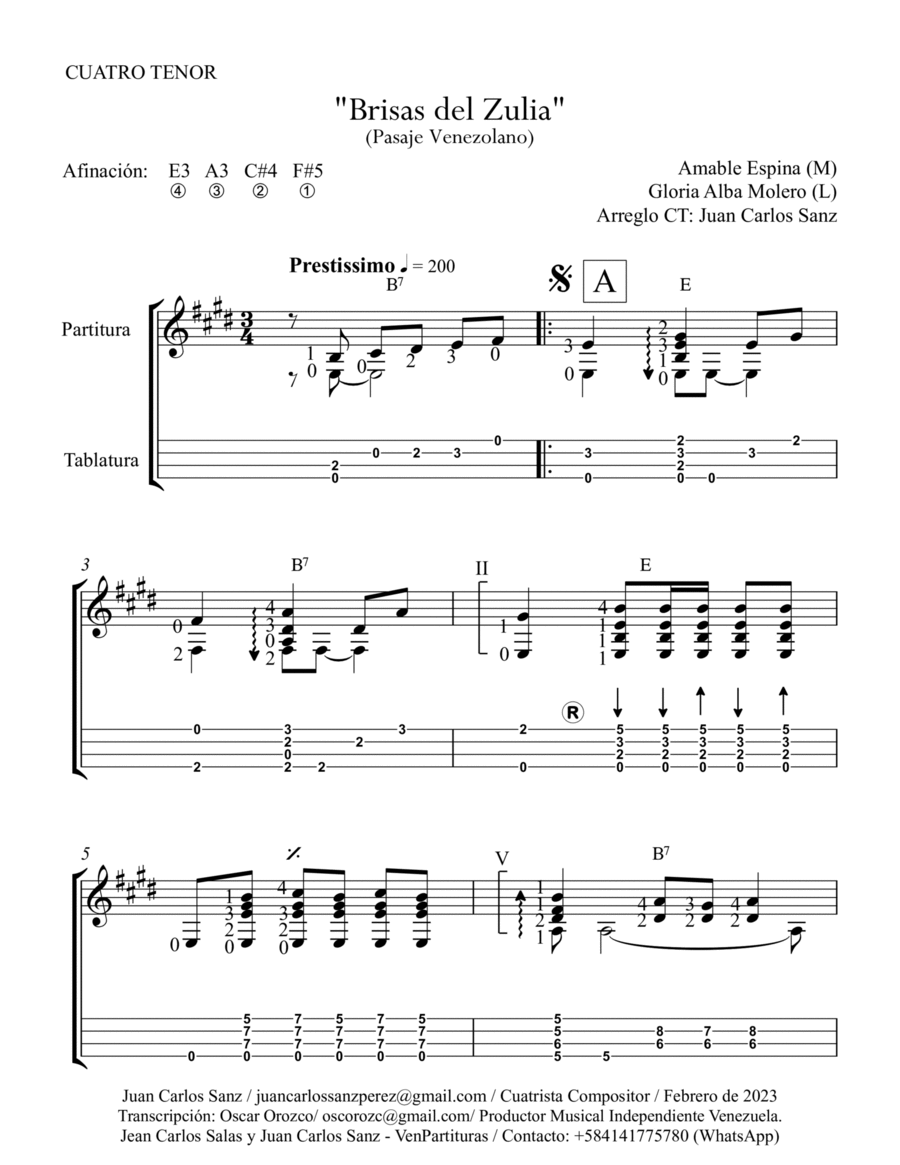 Brisas del Zulia Chamber Music scores gallery preview page 1