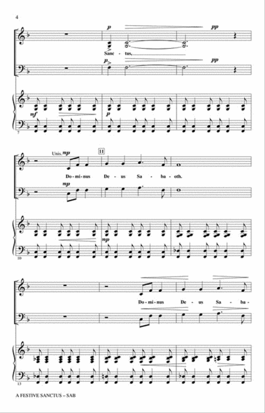 A Festive Sanctus 3-Part scores gallery preview page 3