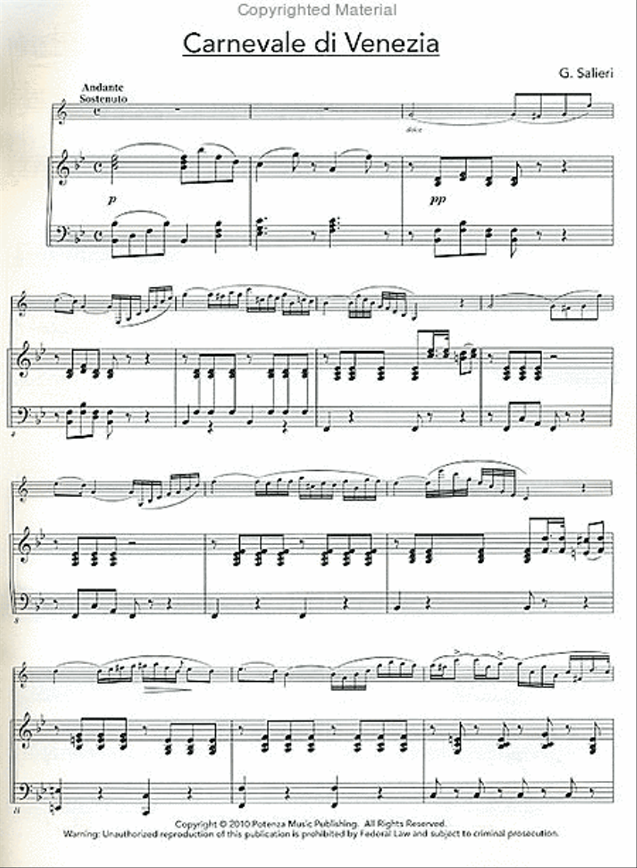 Carnevale di Venezia Clarinet Solo scores gallery preview page 2