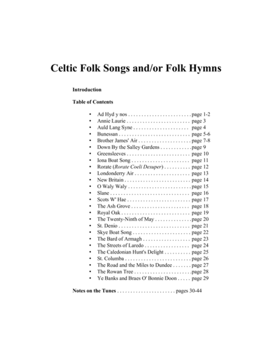 Celtic Folk Songs and Hymn Tunes