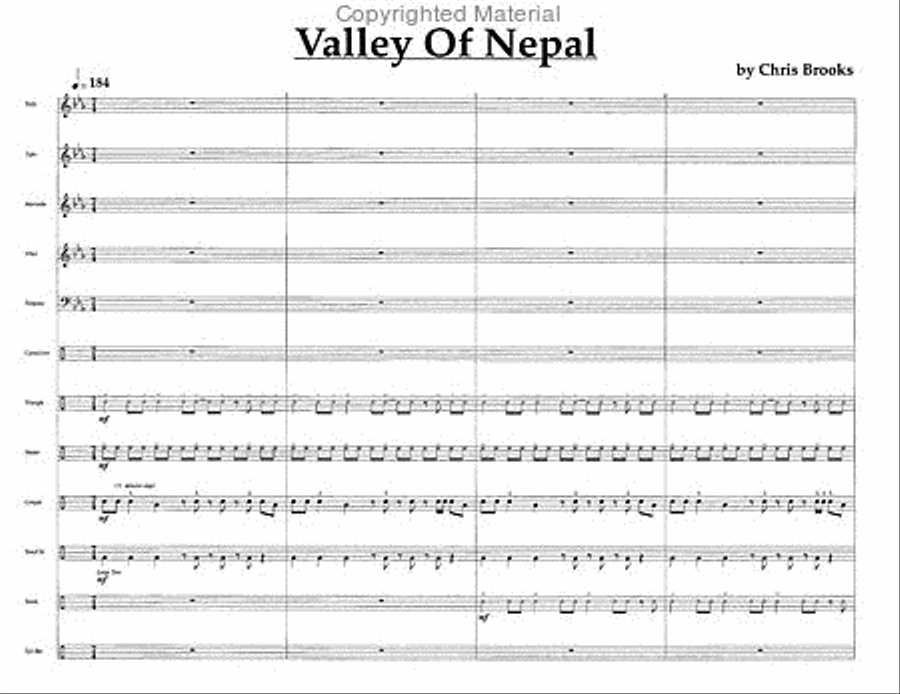 Valley Of Nepal Percussion Ensemble scores gallery preview page 2