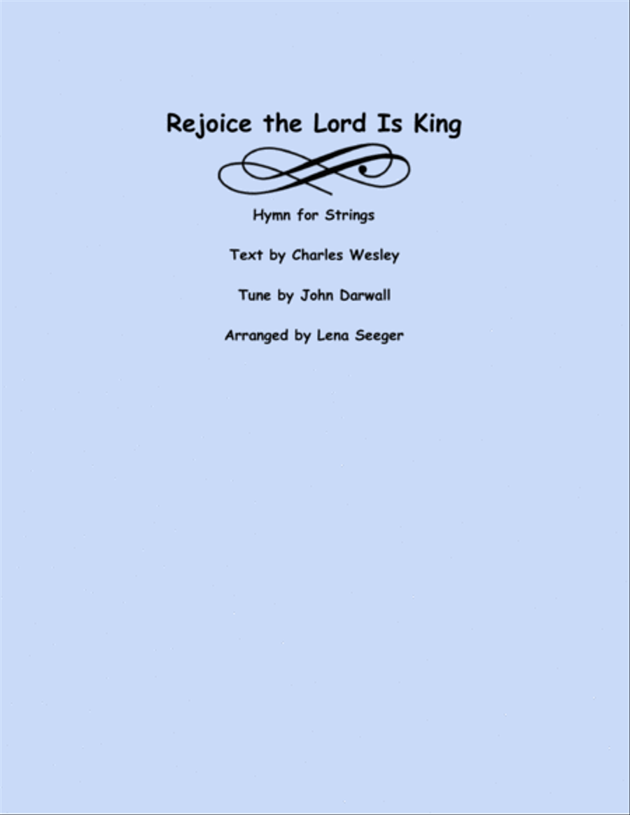 Rejoice the Lord Is King String Quartet scores gallery preview page 1