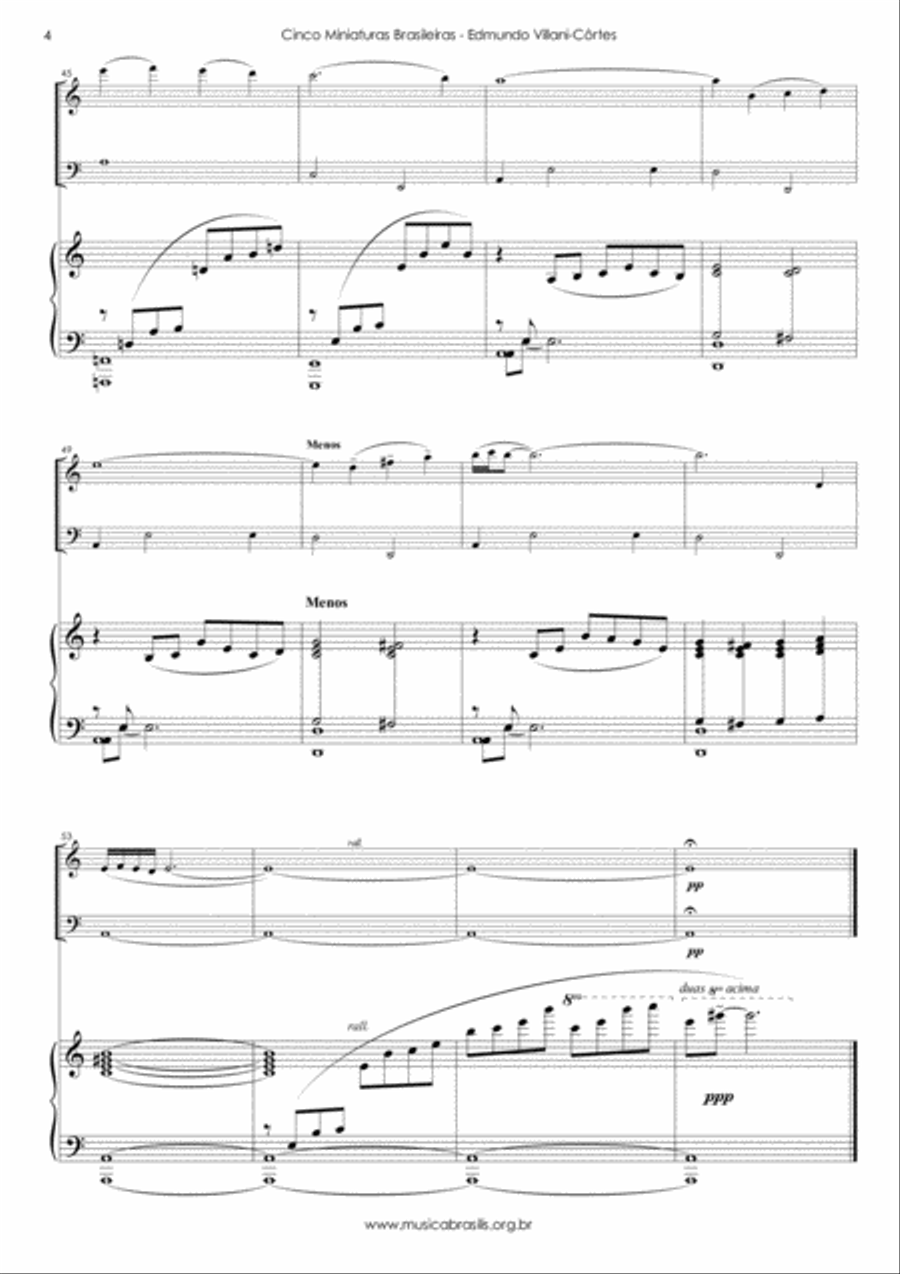 Cinco miniaturas brasileiras (violino, violoncelo e piano) Piano Trio scores gallery preview page 6