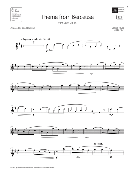 Theme from Berceuse (from Dolly, Op. 56) (Grade 2 List B1 from the ABRSM Flute syllabus from 2022)