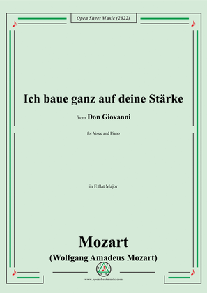 Book cover for Mozart-Ich baue ganz auf deine Starke,in E flat Major,from Don Giovanni,for Voice and Piano